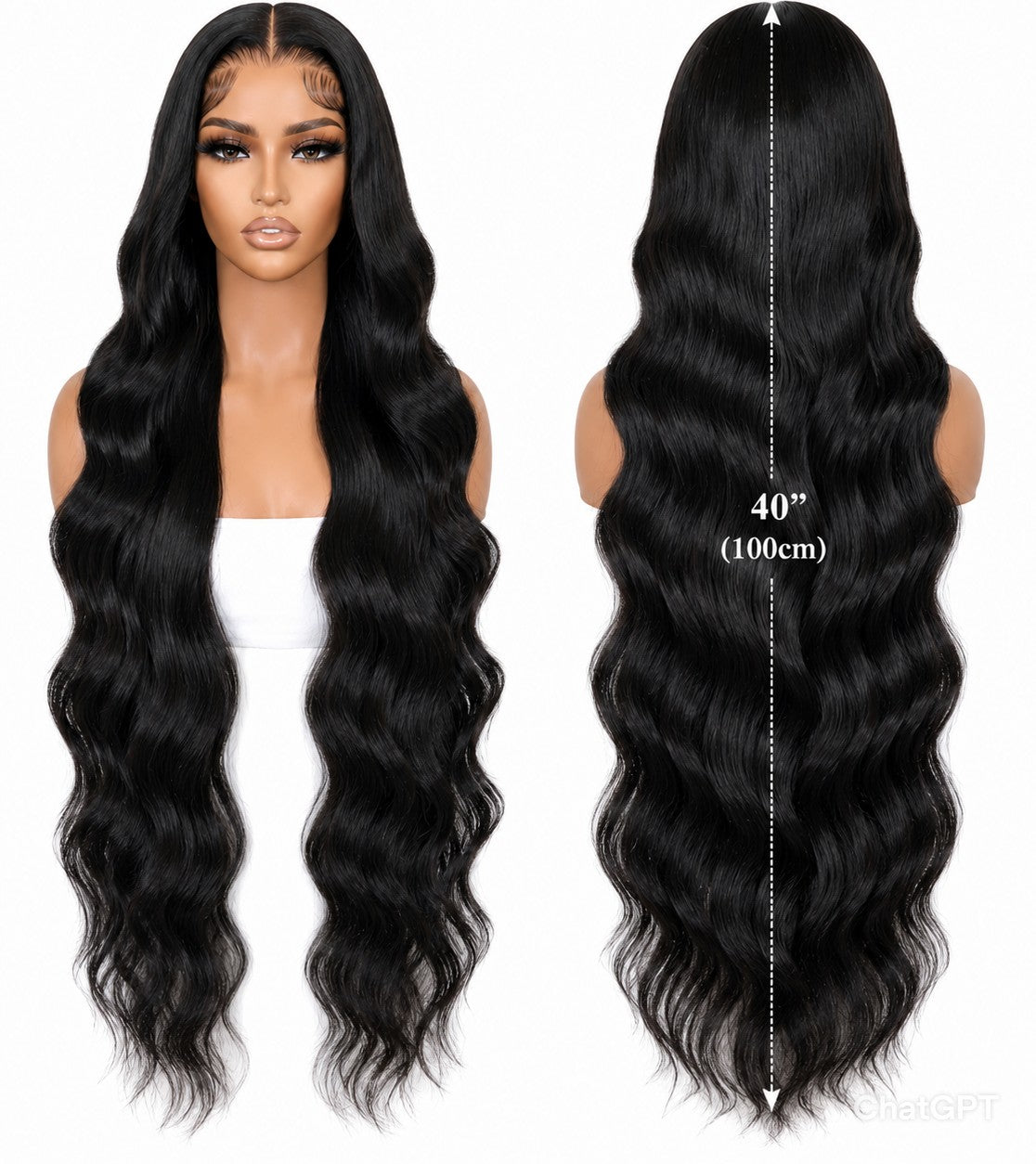 Diamond 40 Inch Human Hair Wig